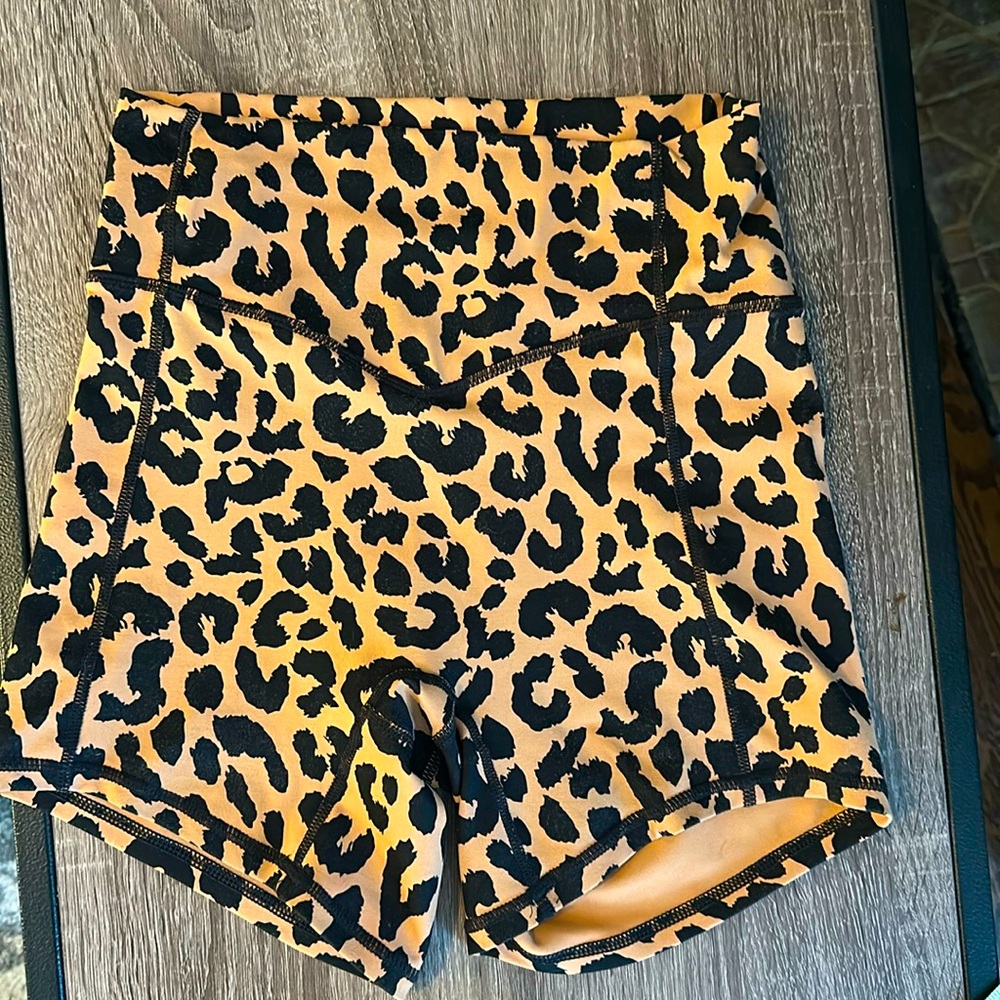 XS cheetah shorts Balance Athletica